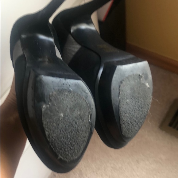 Black Suede 6inch platform booties - Picture 5 of 5